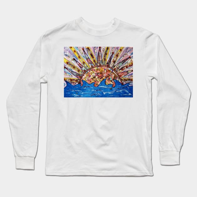 Sun Salutation by Harriette Knight Long Sleeve T-Shirt by harrietteknight